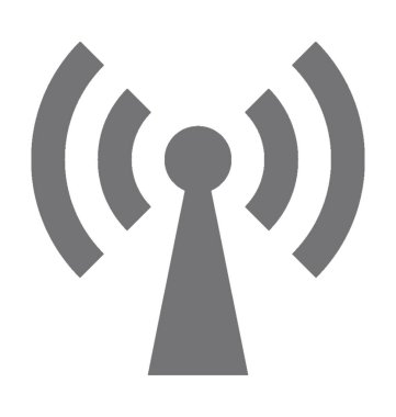 WiFi kule düz vektör simgesi