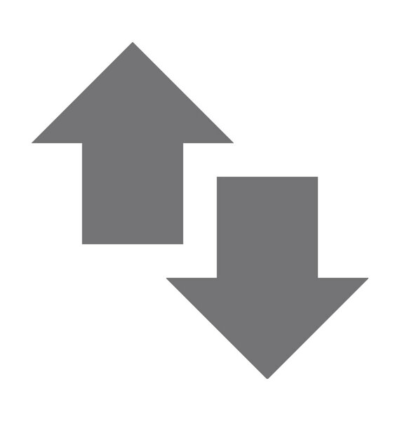 Two Arrows Flat Vector Icon