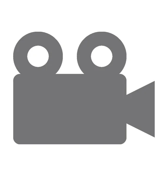 Video Camera Flat Vector Icon — Stock Vector