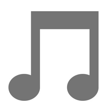 müzik notası düz vektör simgesi 