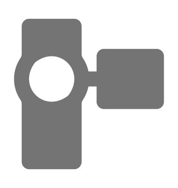 Video kamera düz vektör simgesi 