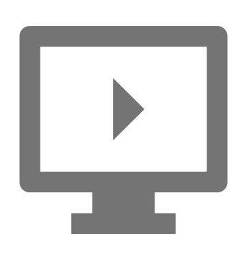 Online Video düz vektör simgesi 