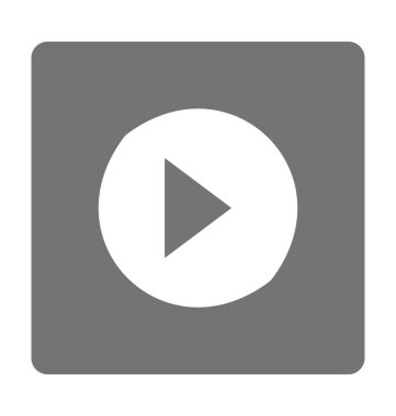 Media Player düz vektör simgesi 