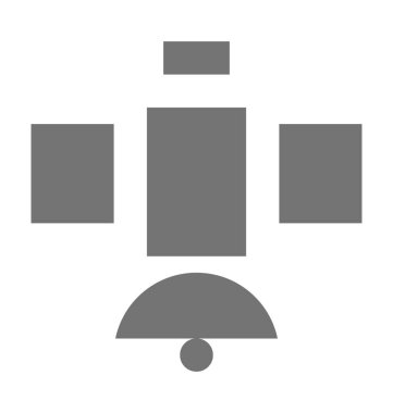 Uydu düz vektör simgesi 