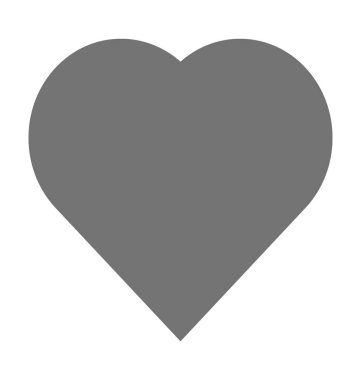 kalp düz vektör simgesi 