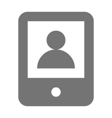 Video arama düz vektör simgesi 