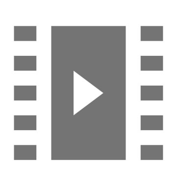 Media Player düz vektör simgesi 