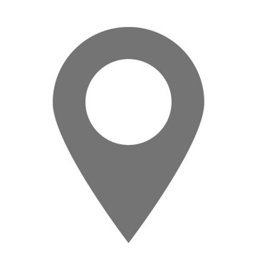 harita pin düz vektör simgesi 