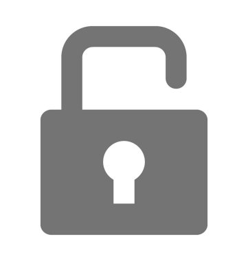 Düz vektör simgesi kilidini 