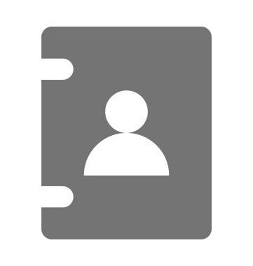 Telefon Rehberi düz vektör simgesi 