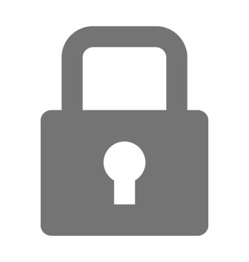 asma kilit düz vektör simgesi 