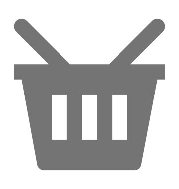 Alışveriş sepeti düz vektör simgesi 