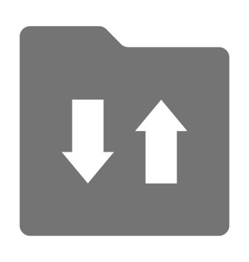 Klasör paylaşımı düz vektör simgesi 