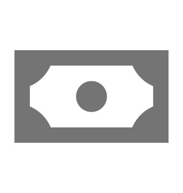 Banknot düz vektör simgesi