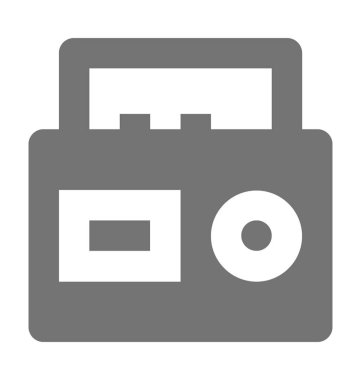 Boombox düz vektör simgesi