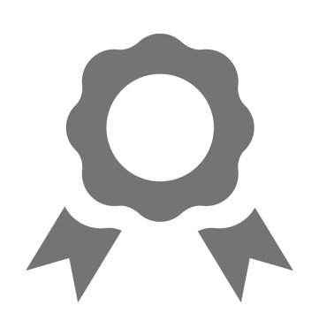 Şerit rozet düz vektör simgesi