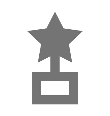 Yıldız Trophy düz vektör simgesi