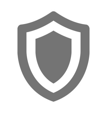 kalkan düz vektör simgesi