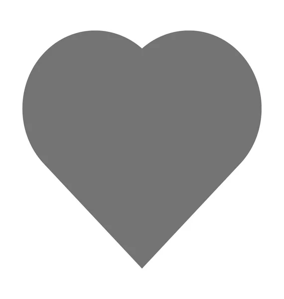 Ikona Plochého Vektoru Srdce — Stockový vektor
