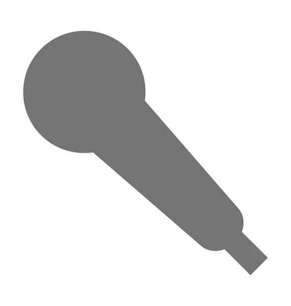 Mic Flat Vector Icon — Stockvector