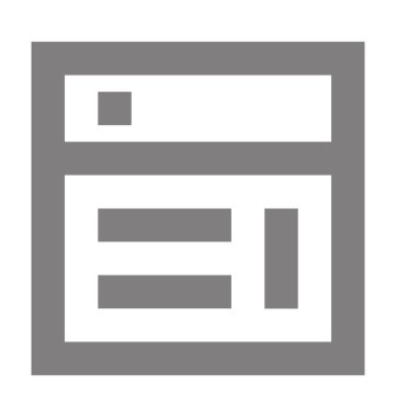 Web sayfası düz vektör simgesi