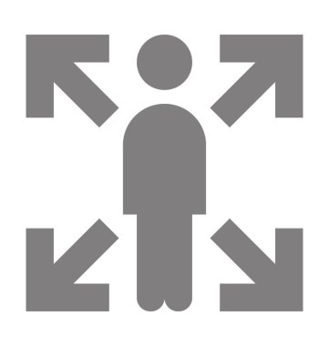 Yöneticisi düz vektör simgesi