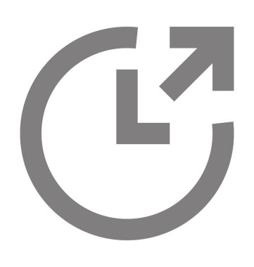 Zaman aşımı düz vektör simgesi