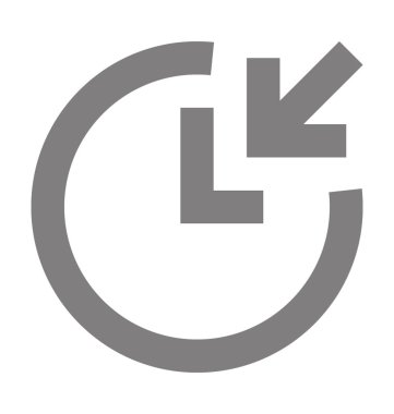 Zaman düz vektör simgesi