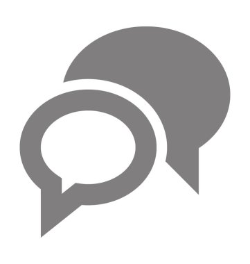 Sohbet kabarcıklar düz vektör simgesi