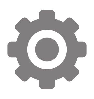 COG düz vektör simgesi