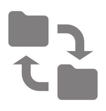 Veri paylaşımı düz vektör simgesi