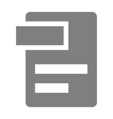 belge düz vektör simgesi