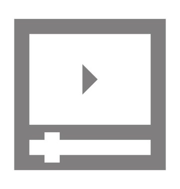 Media Player düz vektör simgesi