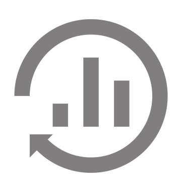 Pazar analizi düz vektör simgesi