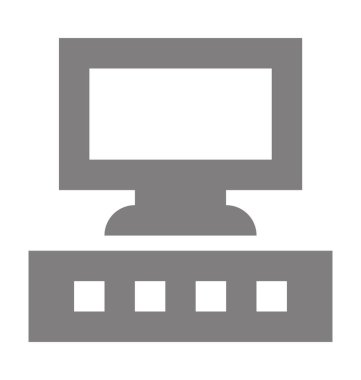 bilgisayar düz vektör simgesi