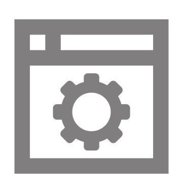 Web ayarı düz vektör simgesi