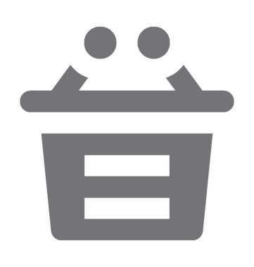 Alışveriş sepeti düz vektör simgesi