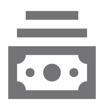 Banknot düz vektör simgesi