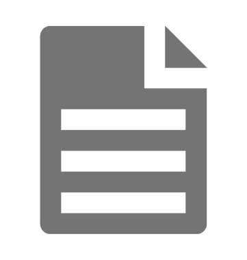 belge düz vektör simgesi