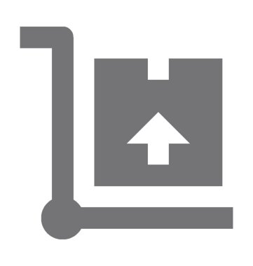 El kamyon düz vektör simgesi