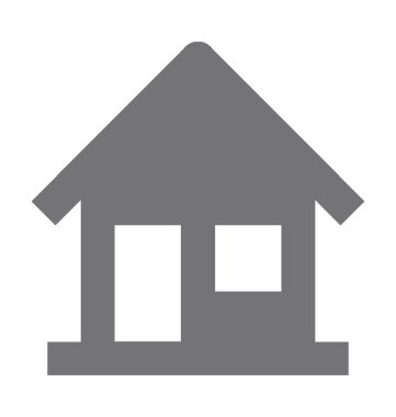 ev düz vektör simgesi