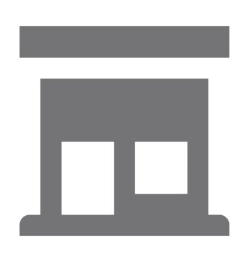 dükkan düz vektör simgesi