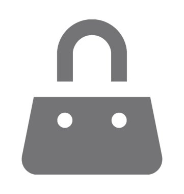 El çantası düz vektör simgesi