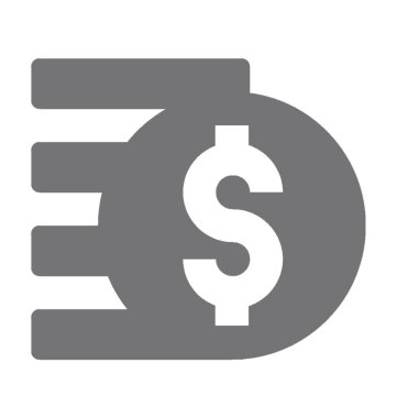 Sikke yığını düz vektör simgesi