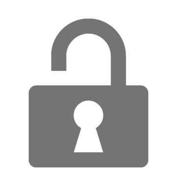 Düz vektör simgesi kilidini