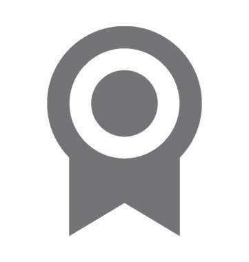 Şerit rozet düz vektör simgesi