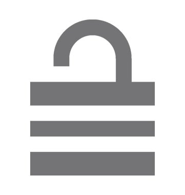 Düz vektör simgesi kilidini