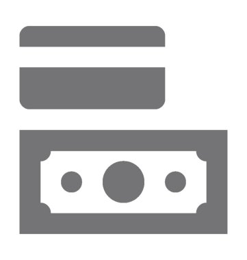 Kağıt para düz vektör simgesi