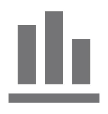 Çubuk grafik düz vektör simgesi