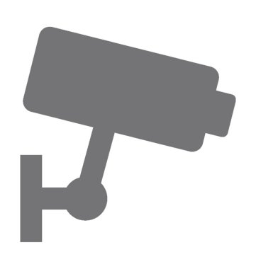 Güvenlik kamera düz vektör simgesi